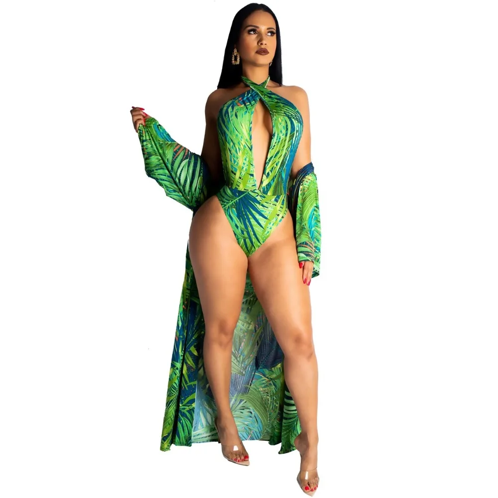 

2019 Digital Print Summer Sexy Bikini Two-Piece Fashion Women's Set