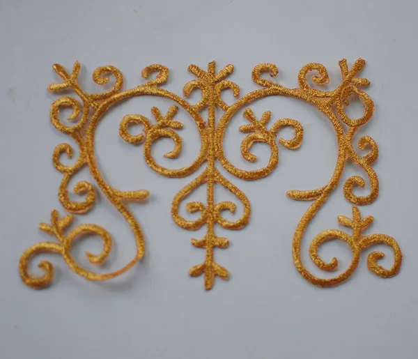 14 см * 9 золотые металлические планки аппликация для вышивки тканью утюга на