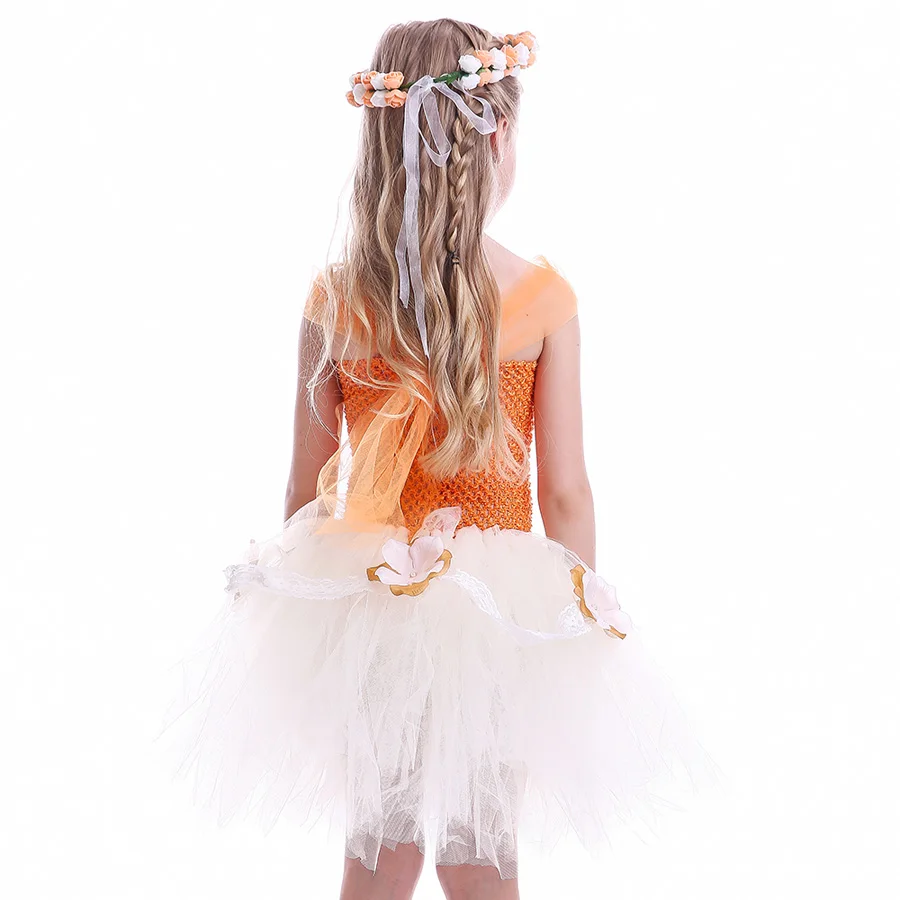 Moana Inspired Tutu Dress For Girls Birthday Party Handmade Kids Lace Flower Tulle Girl Halloween Cosplay Fancy Costume | Детская одежда