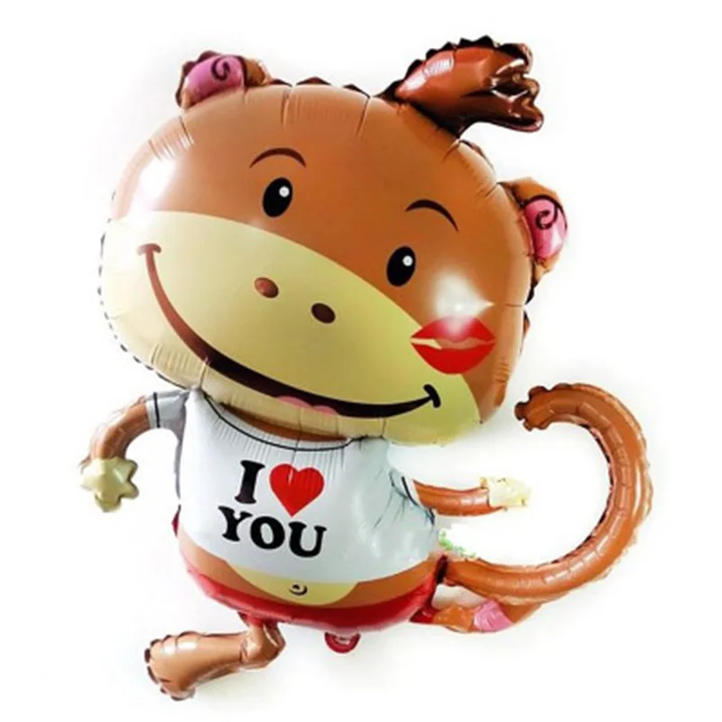 1 шт. I Love You обезьяна Фольга воздушный шар надувной День рождения Детские игрушки