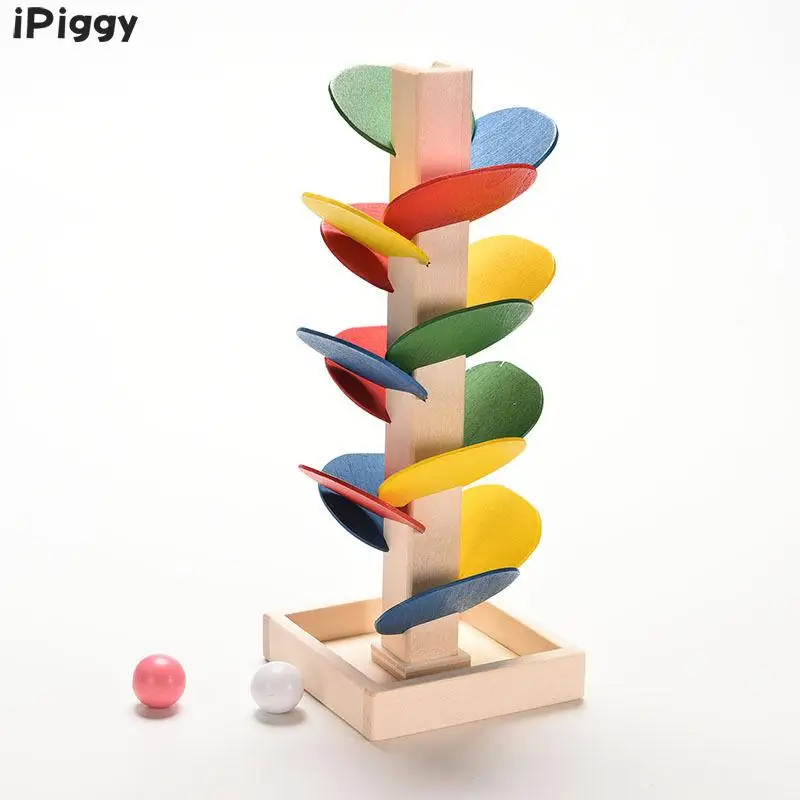 Игрушка iPiggy деревянное Дерево деревянный шар бегущий трек игра ребенок дети