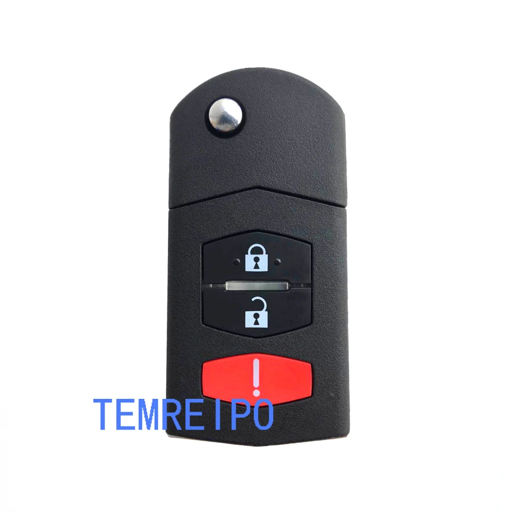 

5pcs/lot 3 Button Flip Replace Remote Key Case Shell For Mazda 3 5 6 CX5 CX7 CX9 RX8