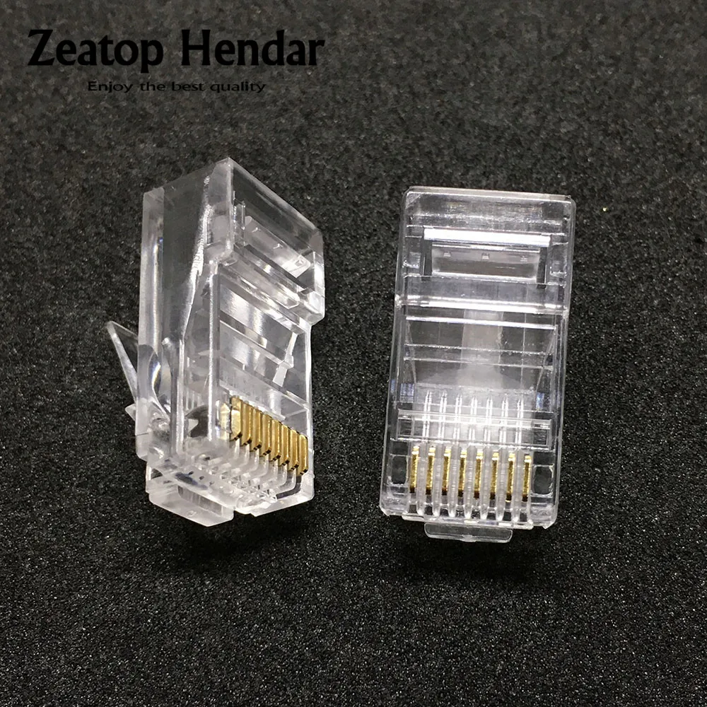 1000 шт. RJ45 разъем 8P8C Cat5E Cat5 сетевая кристаллическая головка Lan
