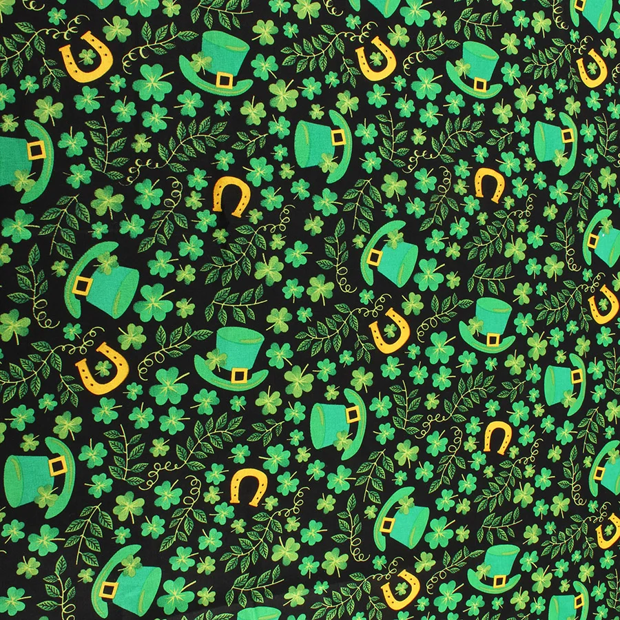 День Святого Патрика ткань Клевер лист Трилистники ирландская шляпа простой