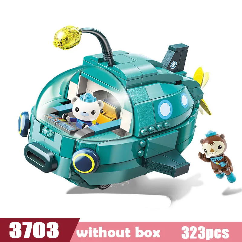 Octonauts строительный блок октопод Gup подводная лодка октябрь-Pod с GUP-C GUP-E GUP-D GUP-K GUP-I в стиле лего кирпичные игрушки Детский подарок - Цвет: 3703 without box