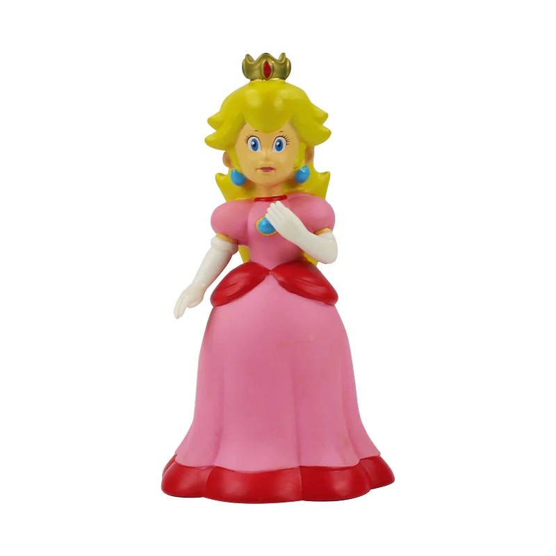 Peach stand opp bag 17-25 см Большой размер! Супер Марио Фигурки игрушки Марио Луиджи Йоши Жаба Ослик Конг Персик Принцесса Боузер ПВХ фигурка модель игрушки - Цвет: Peach stand opp bag