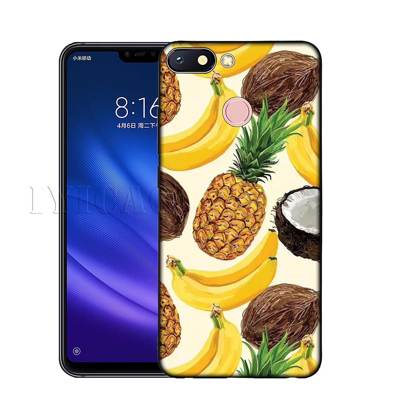 IYICAO мягкий чехол для телефона с фруктовым кокосом голубого неба и пляжным песком