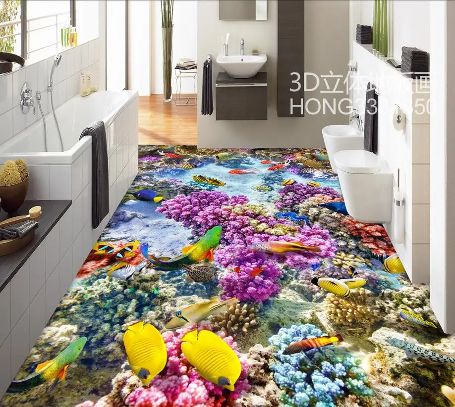 3d напольное искусство 3D морской подводный мир водонепроницаемый напольный