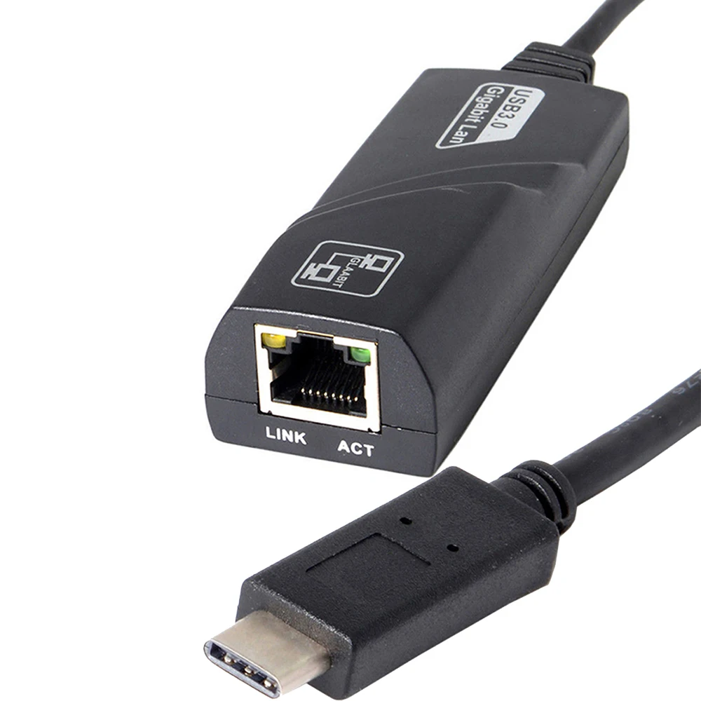 Сетевой Кабель-адаптер локальной сети Мбит/с Тип c адаптер RJ45 Gigabit Ethernet Type-C