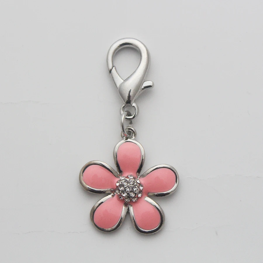 

Dog Cat Bling Flower Rhinestones Charm Pendant Pet Puppy Necklace Collar Jewelry Accessory