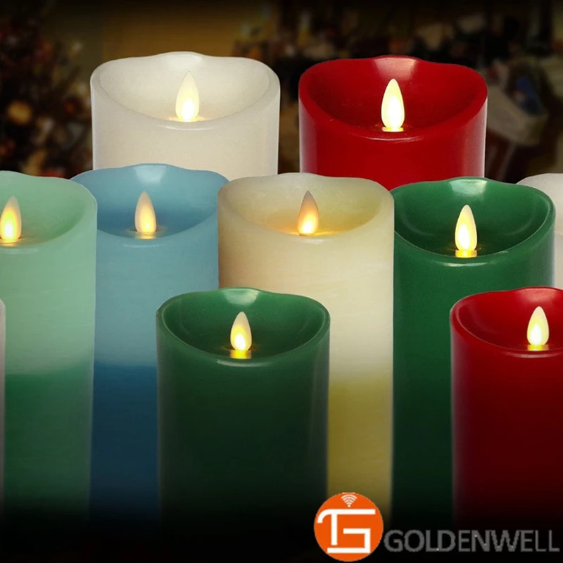 Фото 3.5 "х 5" Зеленый СВЕТОДИОД Беспламенного Свечи Луминара Типа Столб Таймер candle 3.5 "х 5" Зеленый СВЕТОДИОД Беспламенного Свечи Луминара Типа Столб Таймер candle