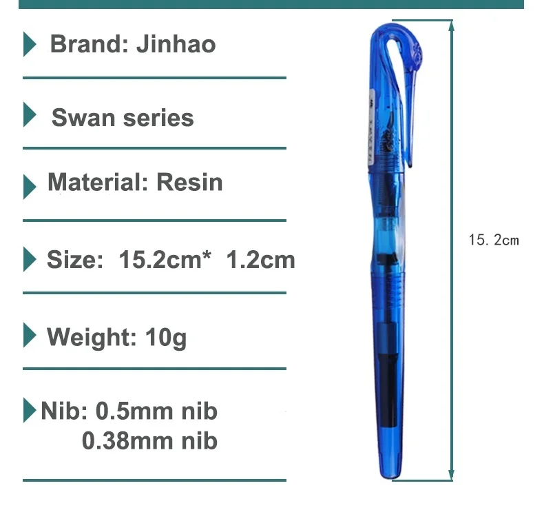 Jinhao Новый лебедь костюм авторучка 0 38 мм с 5 черные чернила Чернильное jinhao Ручка