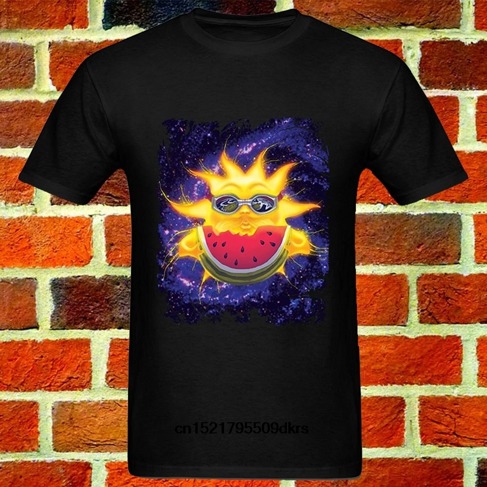 Мужская футболка Sumer Sun Melon с круглым вырезом Футболка Размер S-XXXL черная забавная