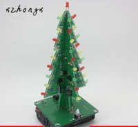 three dimensional 3d christmas tree led diy kit redgreenyellow led flash circuit parts electronic fun suite christmas gif