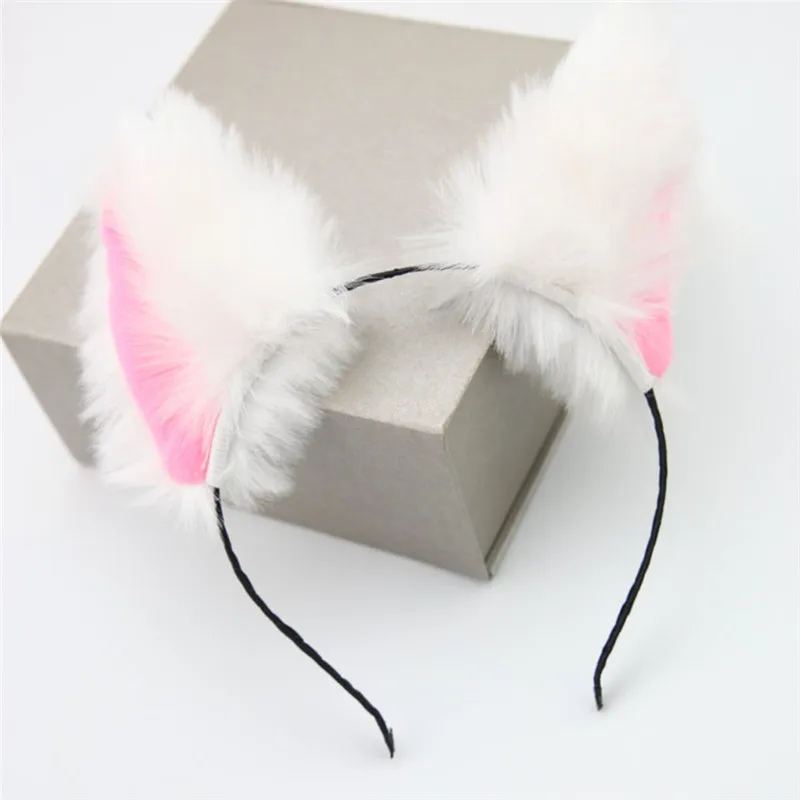 

Free Size Korea Style Women Girls Fashion Fox Plush Cat Ears Headbands Hair Accessories