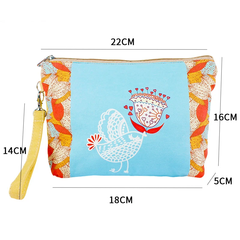

Literary Cartoon HandBag Canvas cosmetic bag Printing Clutch Girl Women Coin Purse