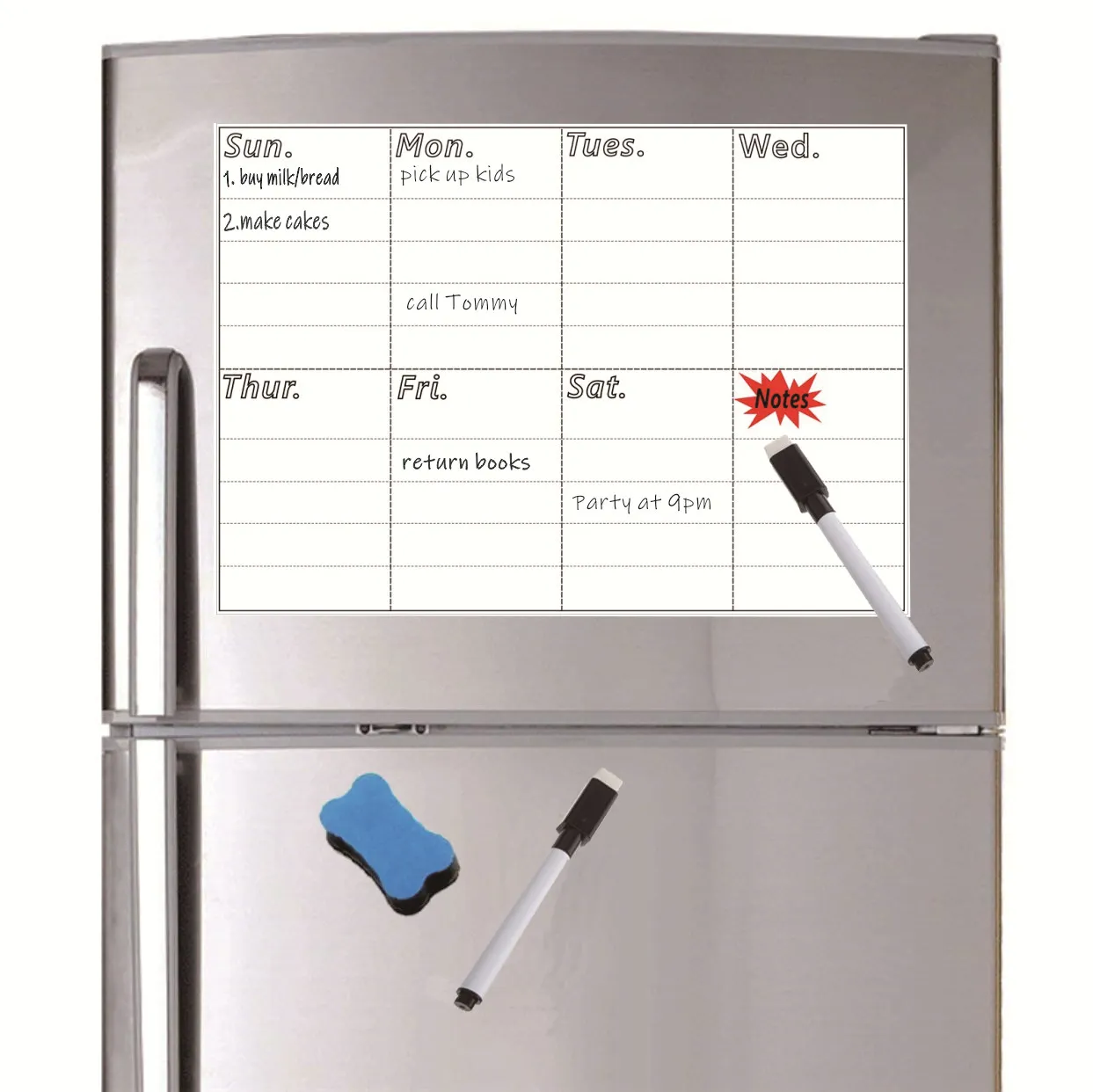 A4 магнитная доска меню для холодильника наклейка Еженедельный планировщик продуктов список заметок кухонный холодильник магнитная доска