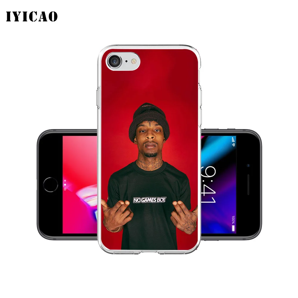 IYICAO 21 Savage рэпер певец Мягкий силиконовый чехол для телефона iPhone X XR XS MAX 6 6s 7 8 Plus 5 5S