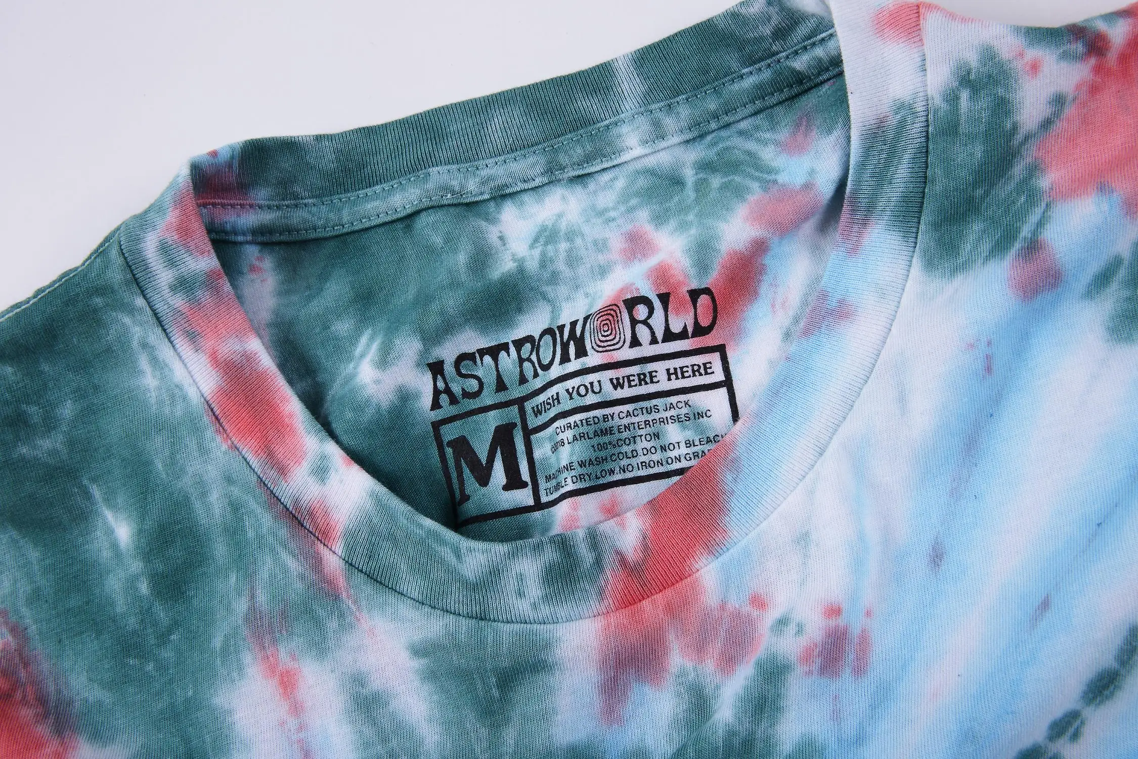 19SS Трэвиса Скотта астромира футболка 1:1 высокое качество инопланетянин Tie Dye футболка уличного рынка хип-хоп Astroworld футболка