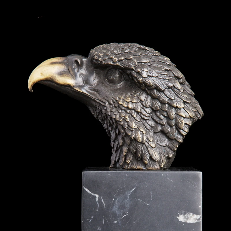 Искусство ремесла медные статуи китайский счастливый арт продукт Орел голова