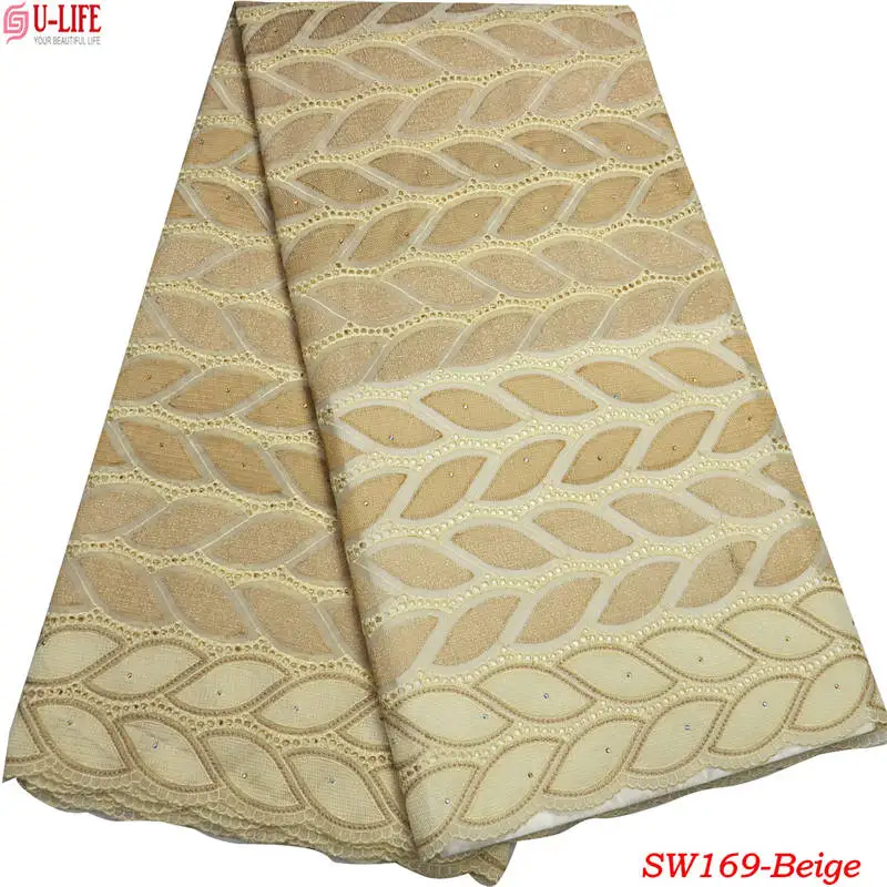 African Swiss Voile Lace High Quality Wedding Dresses Fabric 5 Yards 100% Cotton for women SW-169 | Дом и сад