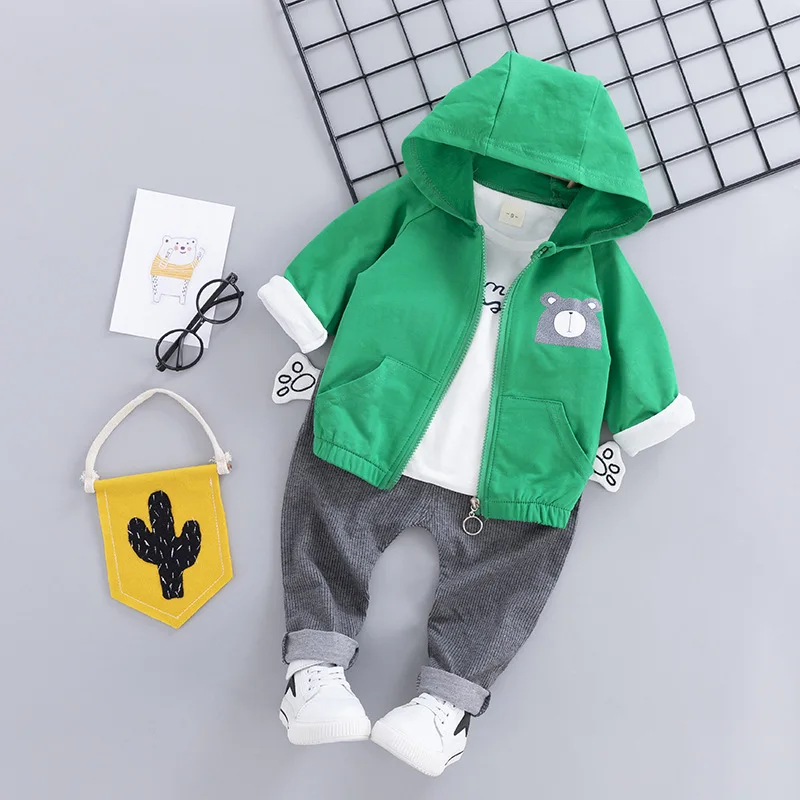 green Комплекты одежды для маленьких мальчиков, Bebe, спортивный костюм для мальчиков, новинка года, детский комплект одежды для мальчиков, рубашка+ штаны, спортивный костюм - Цвет: green