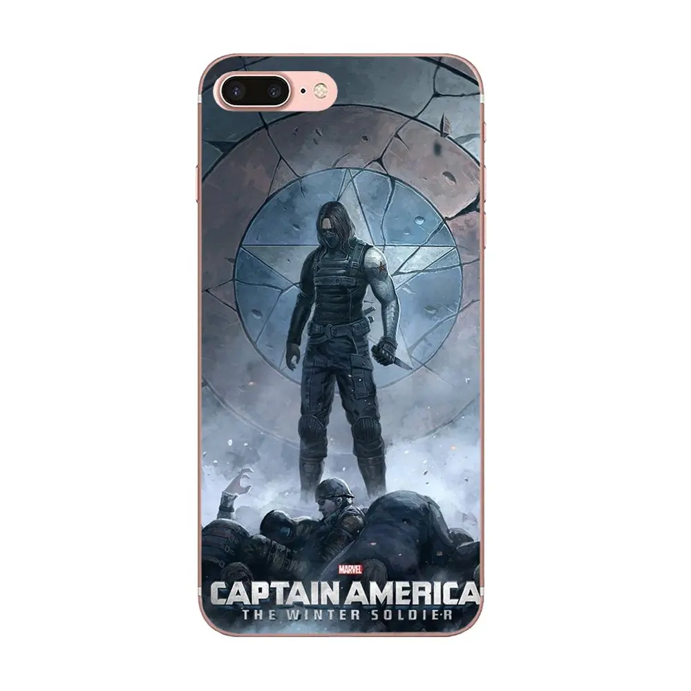 as picture Мягкий чехол Bucky Barnes для Apple iPhone 4 4S 5 5C 5S SE 6 6S 7 8 Plus X XS Max XR - Цвет: as picture