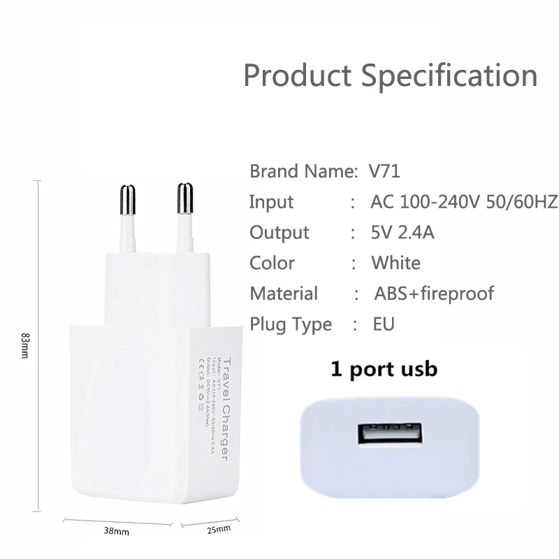 Для Oneplus 6T 6 5 Huawei nova 3i P10 Samsung note 9 S8 S9 Plus 1 м USB C кабель Шнур + В а ЕС настенный адаптер