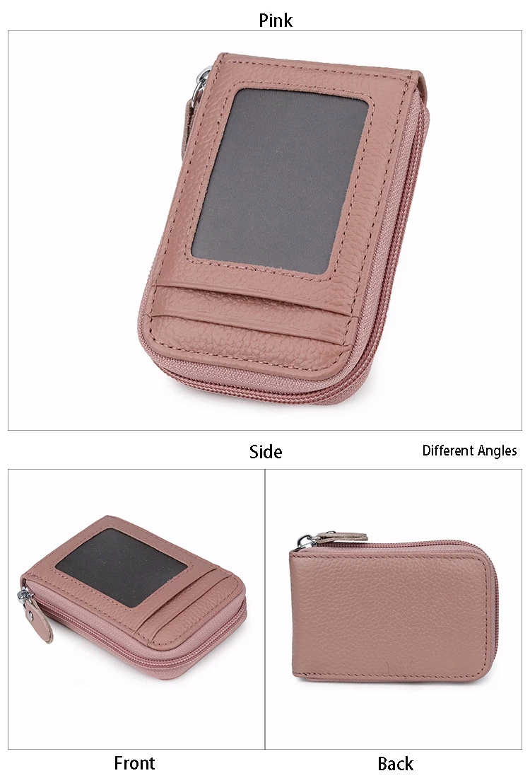 COMFORSKIN Brand Genuine Leather Card Wallet Hot RFID Protection Large Capacity Card Holders New Arrivals Organ Style Card Case
