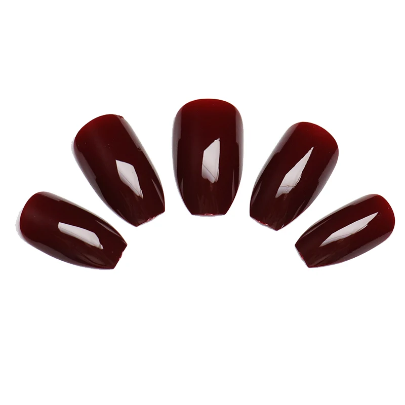 100 шт французский наконечник винно красная балерина гроб искусственные