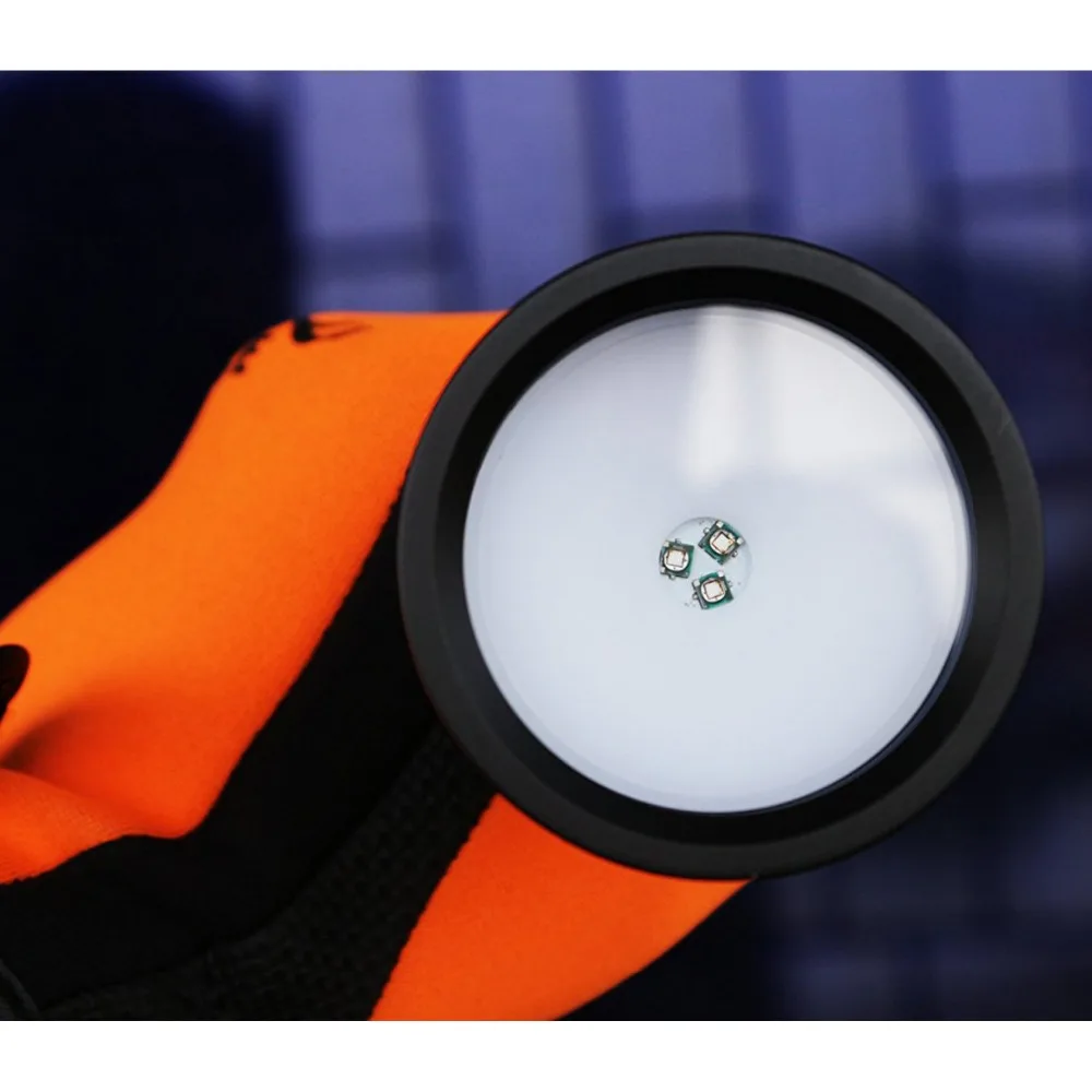 Fluo ночные огни для дайвинга коралловый Королевский черный Дайвинг видео фонарь 3