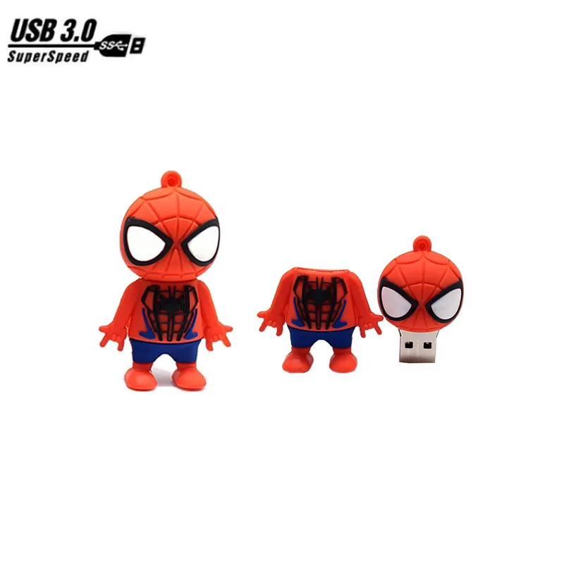 USB 3,0 flash drive мультфильм с супергероями Флеш накопитель 8 GB 16 ГБ, 32 ГБ, 64 ГБ memoria usb stick мини-компьютер подарок флешки cle usb