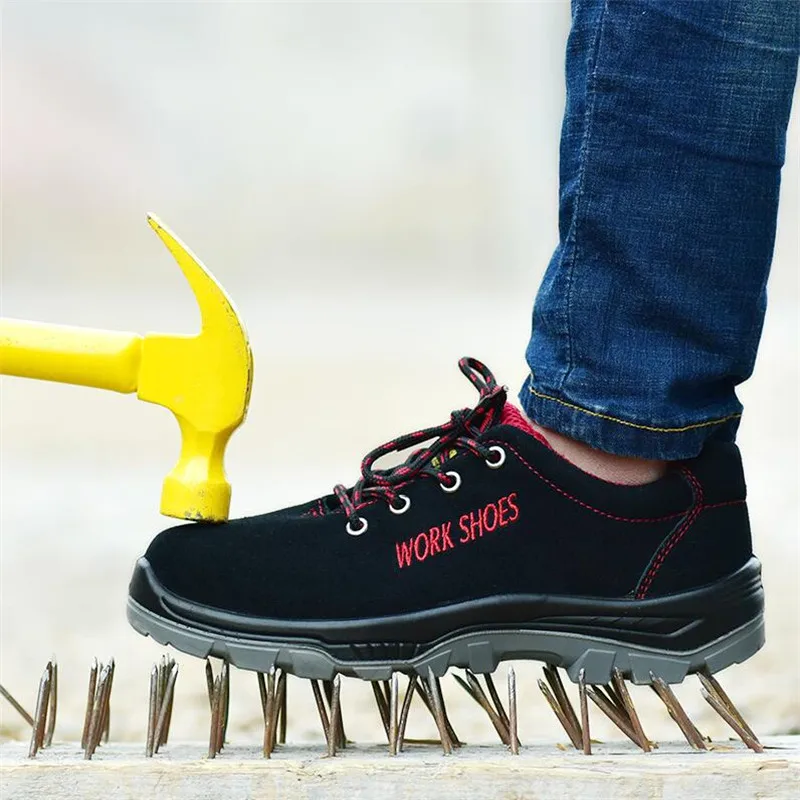 Men Work Safety Shoes Steel Toe Warm Breathable Men's Casual Boots Puncture Proof Labor Insurance Large Size Male | Обувь
