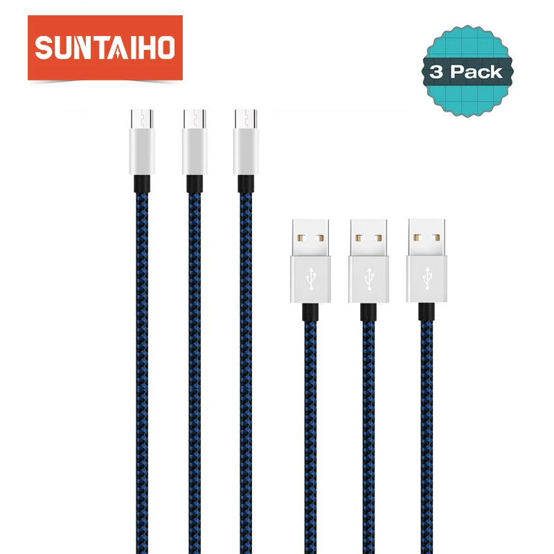 3 пакета Suntaiho USB Type C 1 кабель для Xiaomi Mi5 Mi6 м/2 м передачи данных быстрой зарядки