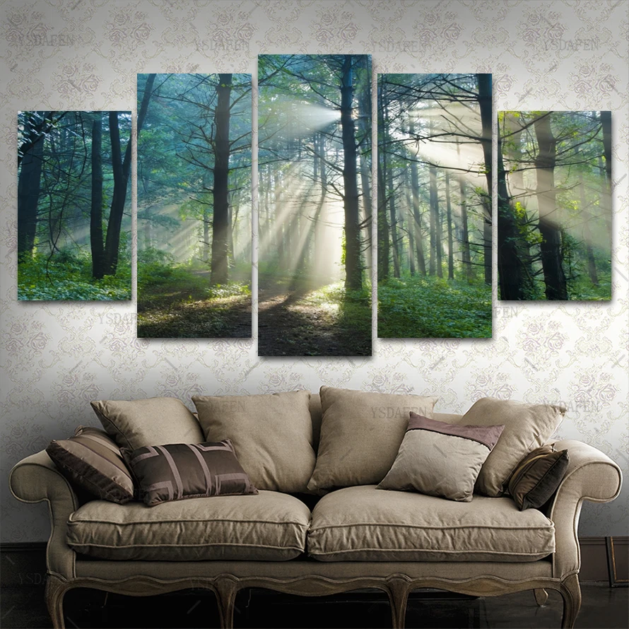 Op de muur HD Печать olieverf модульная фотография пейзаж постер вид помещения декор для