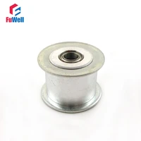 2pcs htd5m 15t timing idler pulley without teeth 3456789mm bore idle pulley 1621mm belt width bearing synchronous wheel