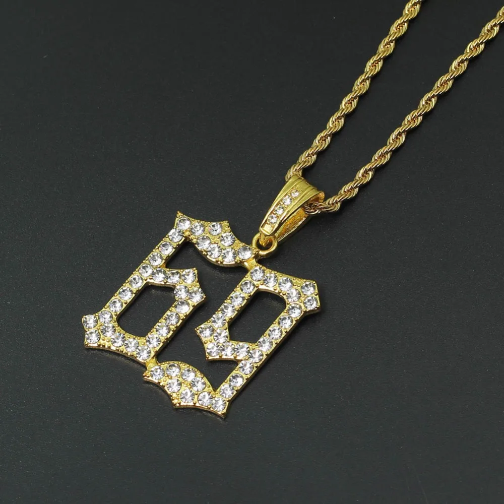 Распродажа 26 стилей BLING хип хоп кристалл кулон ожерелье ювелирные изделия для мужчин ICED OUT N01