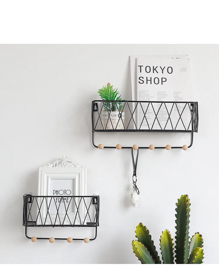1 шт. деревянная железная настенная полка для хранения организация спальни кухни