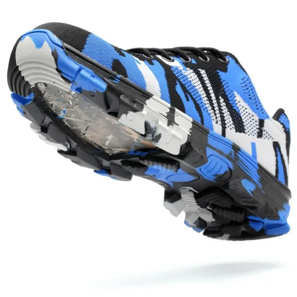 HALINFER Мужская обувь с стальным носком из сетчатого материала круглым дышащие