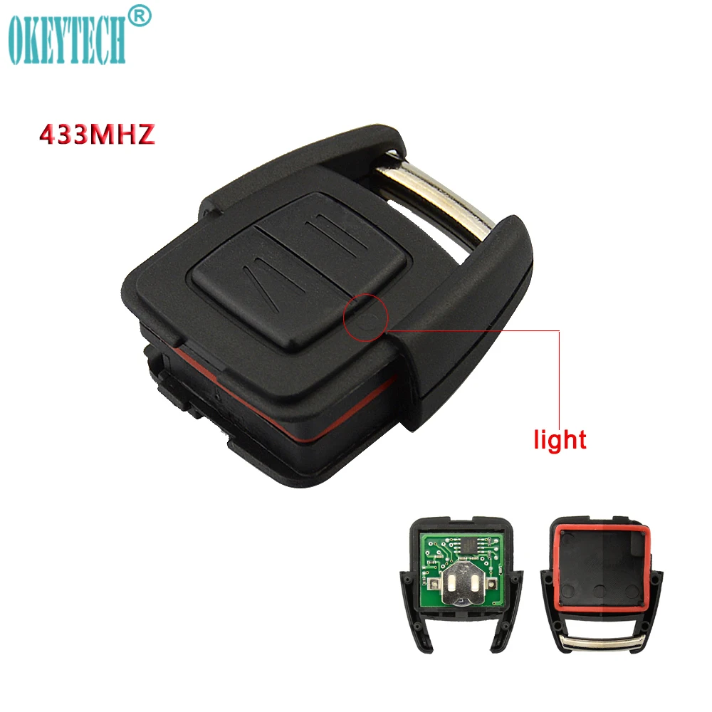 OkeyTech 2 кнопки Φ 433 МГц для Vauxhall Opel Astra h j g insignia vectra c Vectra Zafira OP1 Auto Omega 3|opel key 433|fob keyfob car |