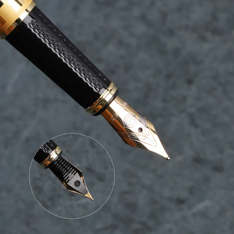 1 шт./лот изысканная чернильная авторучка 0 5 мм F Nib золото серебро креативные