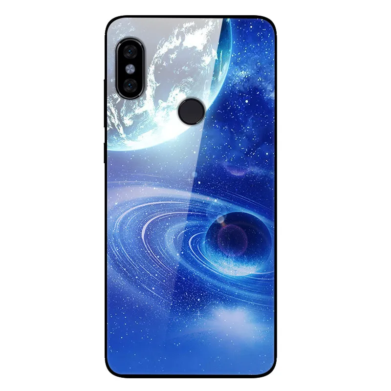 Для Xiaomi Redmi Note 6 Pro Чехол из закаленного стекла с изображением планеты космос, стеклянный чехол для задней панели для Xiaomi Redmi Note 6 Pro Note6 Pro