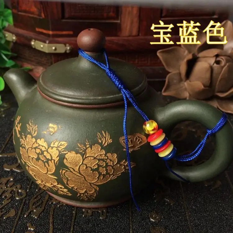 Diy Красочные горшок крышкой веревка чай чайник для чайной церемонии чашки связанные - Цвет: 5