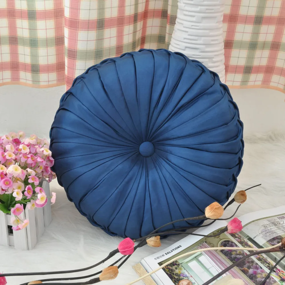 Бесплатная доставка модные домашние текстильные Твердые круглые подушки для