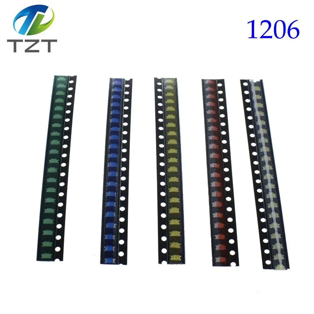 100 шт. = 5 цветов x 20 штук 5730/5050/1210/1206/0805/0603 светодиодный Диод ассортимент SMD светодиодный Диод комплект зеленый красный белого и синего цвета желтый 5630 Сумки из натуральной кожи
