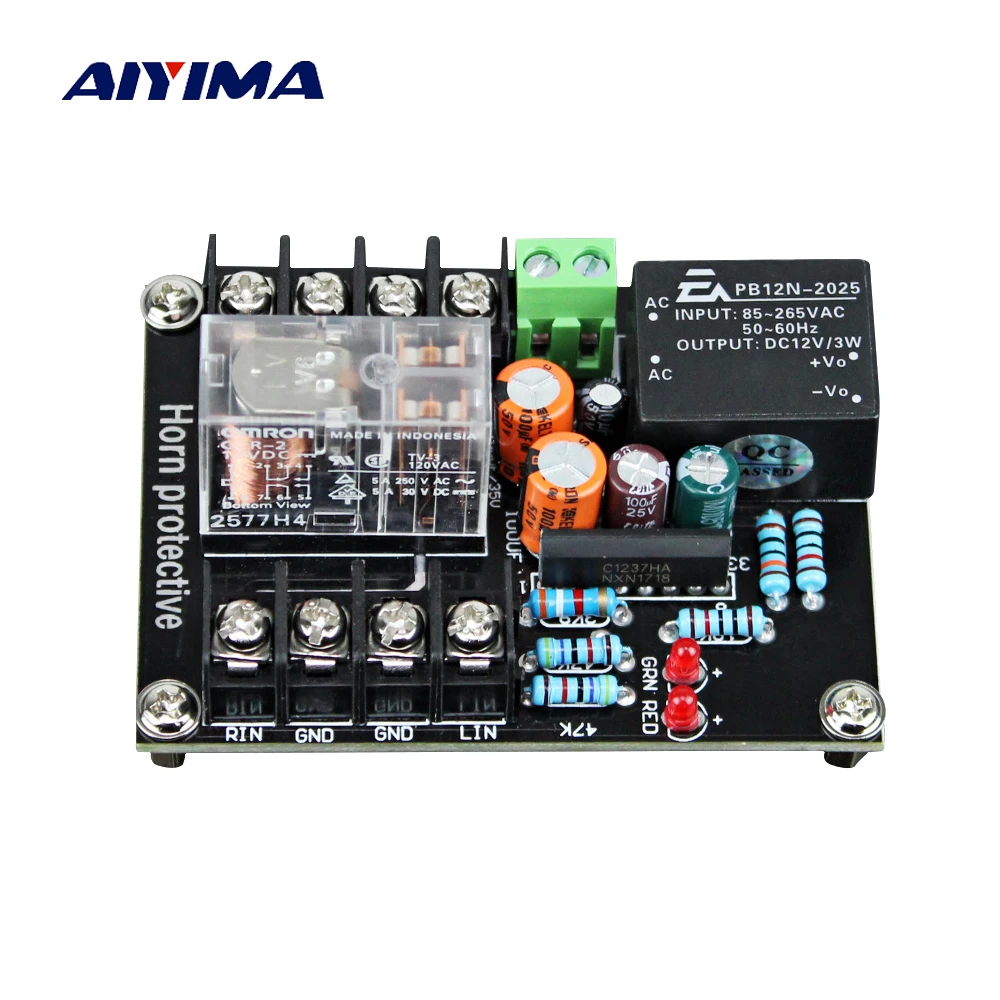 AIYIMA 2,0 Omron Защитная плата для динамиков Комплект деталей Надежная производительность 2 канала 150 Вт собранная плата для HIFI усилителя DIY