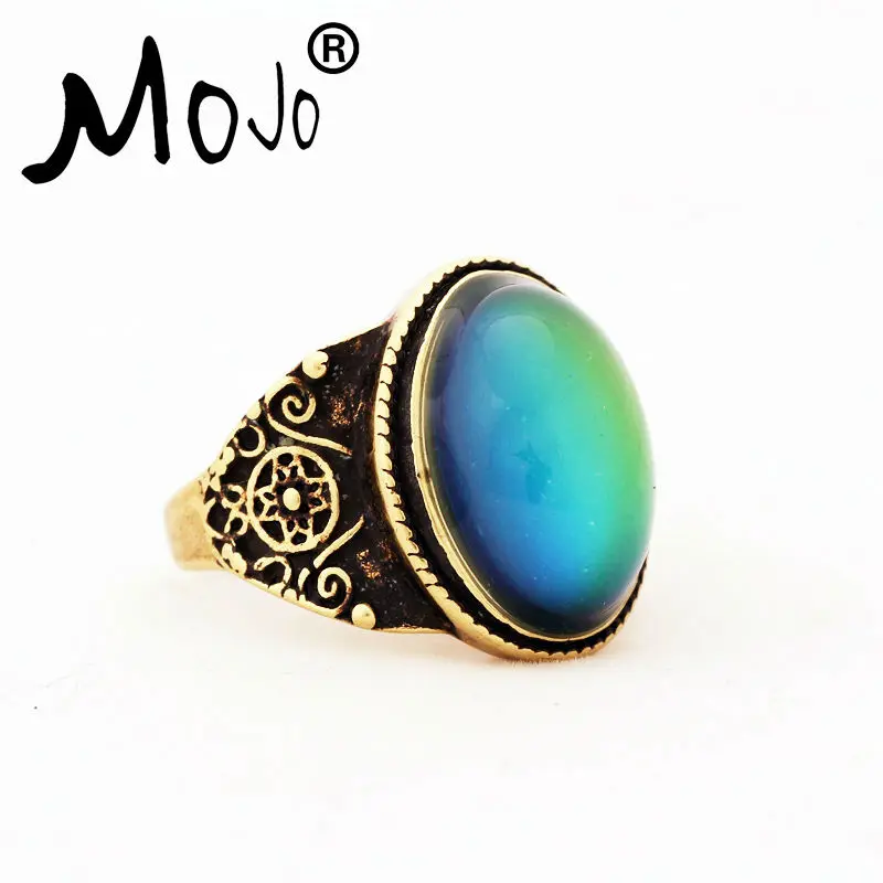 Винтажное богемное ретро кольцо Mojo с изменением цвета|mood ring|color changing mood ringrings for women