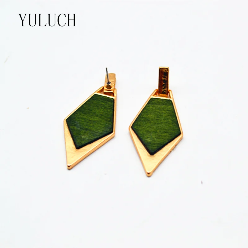 Женские серьги YULUCH нового дизайна модные деревянные ручной работы с