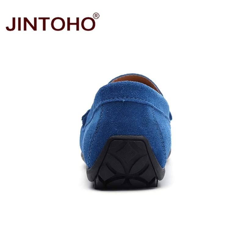 Туфли JINTOHO мужские кожаные и замшевые Брендовые повседневные топ-сайдеры без