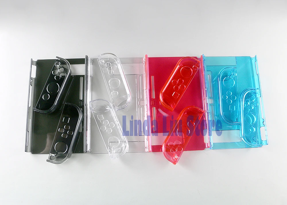20 компл./лот Анти Царапины Прозрачный жесткий чехол для Nintendo Switch NS консоль с